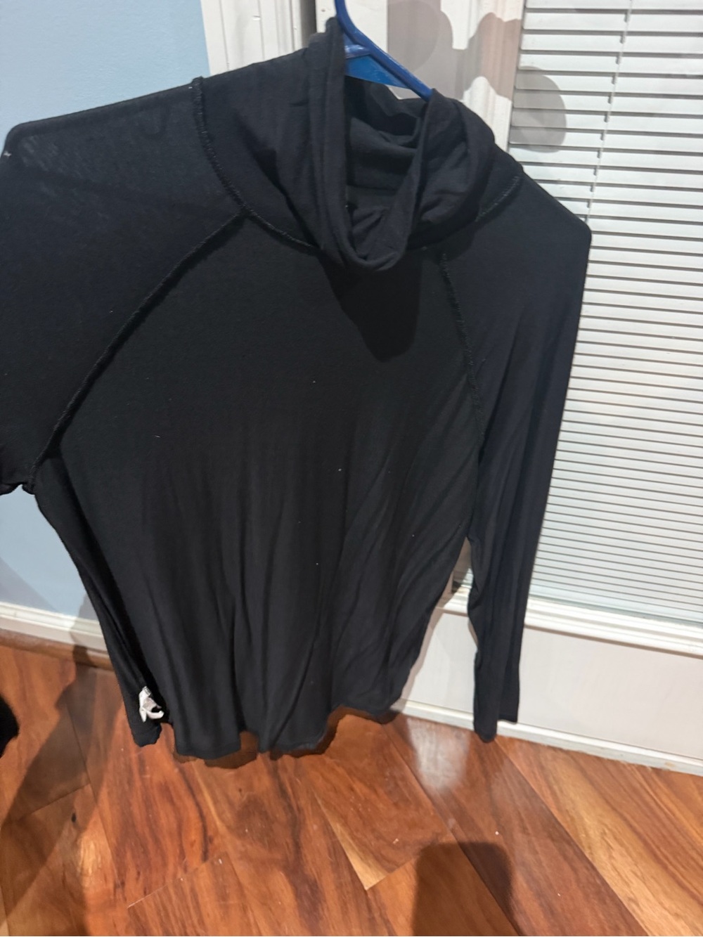 Old Navy Black Long-Sleeve Cowl Neck Top